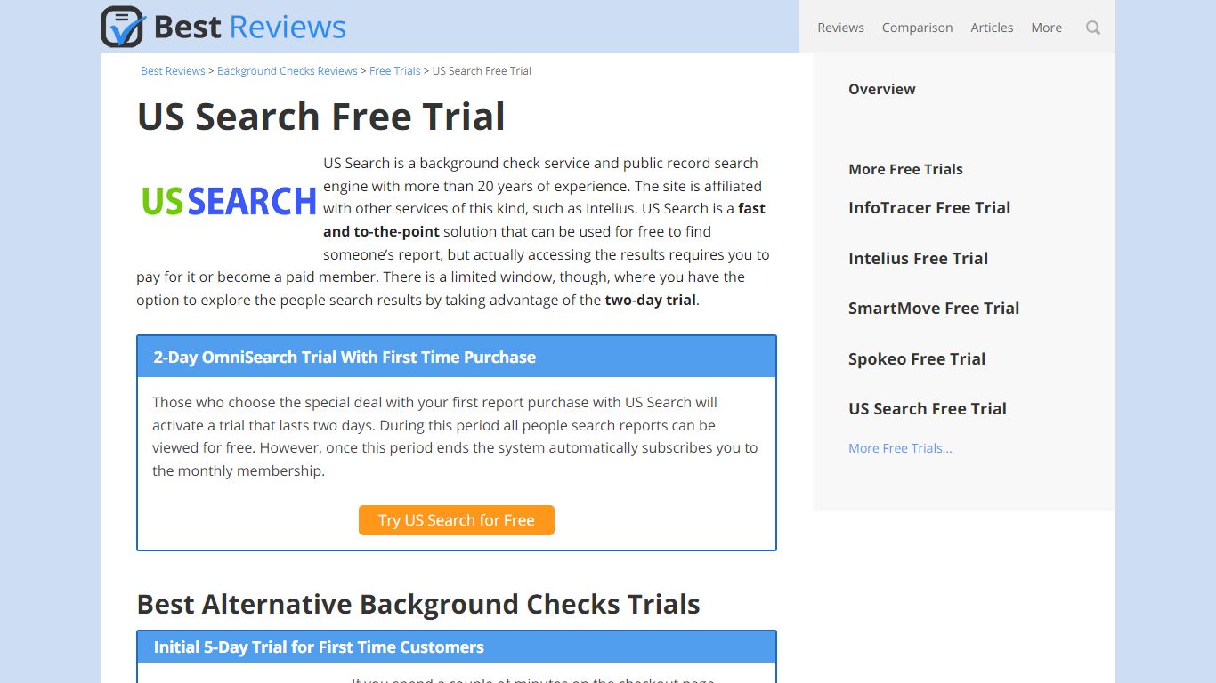 US Search Free Trial Accounts & Reports - Best Reviews
